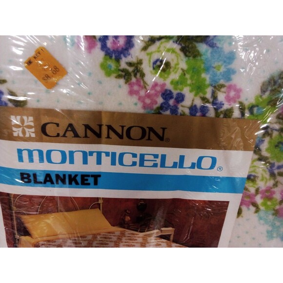 Cannon Vintage New In Original Package 72x90 Floral Blanket - Picture 12 of 12